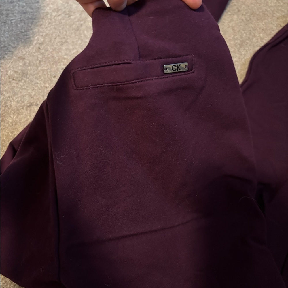 Calvin Klein Burgundy Pants